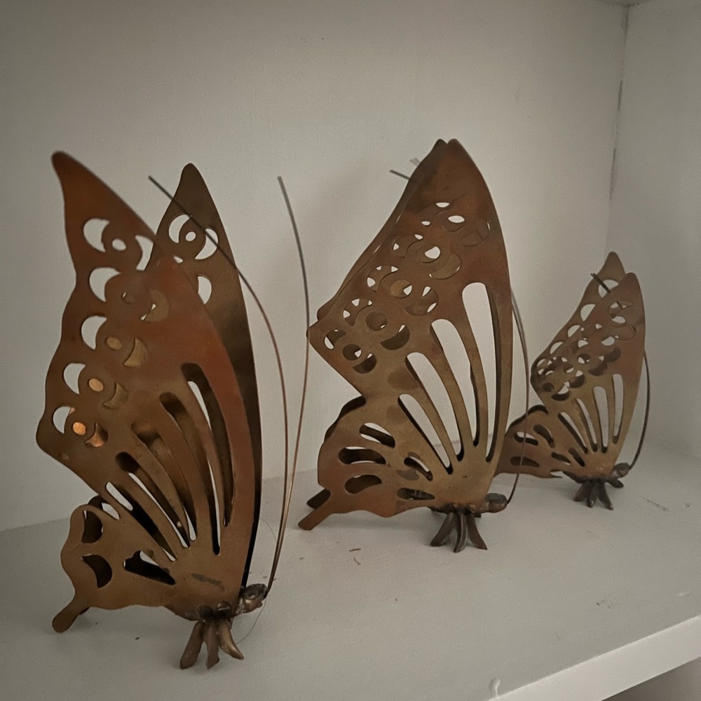 Brass Butterfly Set